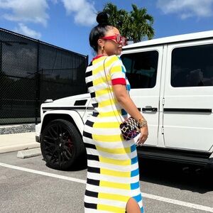 Striped Multicolor Maxi Dress